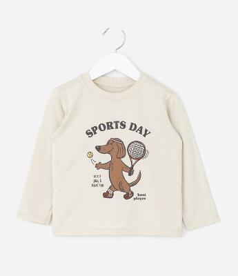 Camiseta Infantil com Estampa Cachorrinho Tenista Sports Day – Tam 1 a 5/6 Anos