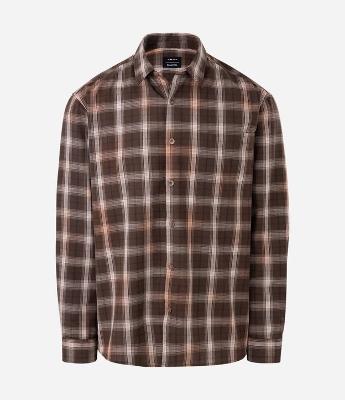 Camisa Manga Longa em Tricoline Xadrez