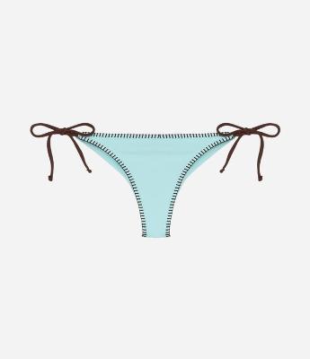 Biquíni Calcinha Lacinho em Microfibra com Textura e Pesponto Contrastante