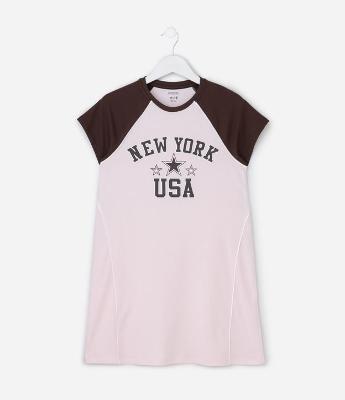 Camisola Infantil com Lettering New York – Tam 7 a 16 Anos