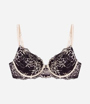 Sutiã Meia Taça em Renda Floral com Bojo
