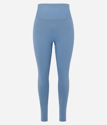 Calça Legging Esportiva em Poliamida com Bolso no Cós e Viés Contrastante