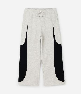 Calça em Moletinho com Felpa e Painéis nas Laterais