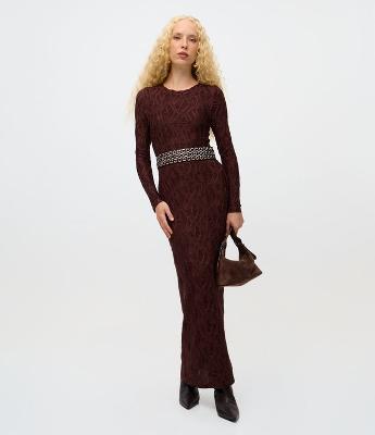 Vestido Longo Texturizado