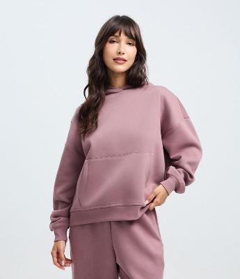 Blusão Fechado em Moletom com Felpa e Bolso Canguru