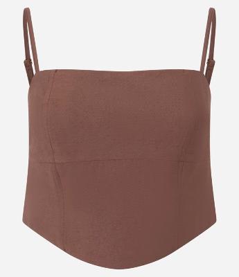 Blusa Alfaiatada em Viscose com Alças Finas