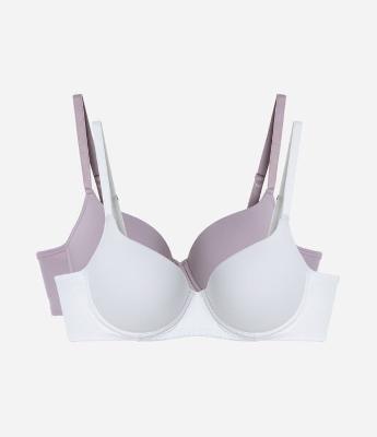 Kit 2 Sutiãs Meia Taça em Microfibra com Bojo e Aro