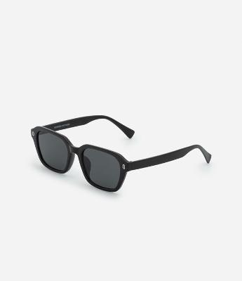 Óculos de Sol Quadrado com Hastes Finas e Lentes Fumê
