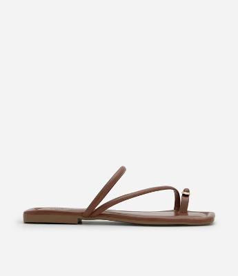 Sandália Rasteira Mule com Dedeira Bold