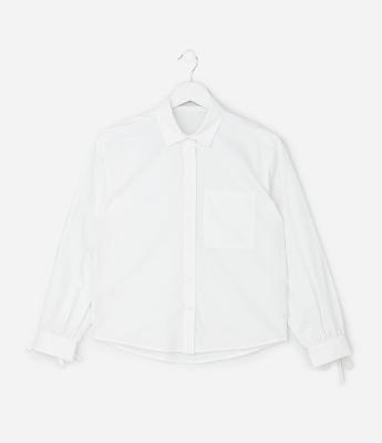 Camisa Infantil Relaxed com Laços nas Mangas – Tam 5 a 14 Anos