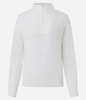 Suéter Básico em Tricô com Zíper na Gola