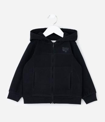Casaco Infantil em Polar Fleece com Capuz e Bordado – Tam 1 a 6 Anos