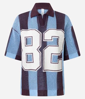 Camiseta Polo em Tricô Sportcore com Lettering 82