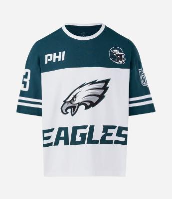 Camiseta Oversized em Algodão com Estampa Eagles NFL