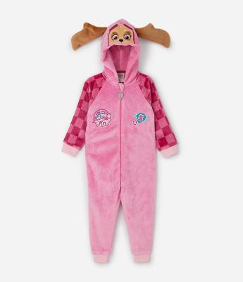 Pijama Infantil com Capuz Skye Patrulha Canina – Tam 2 a 6 Anos