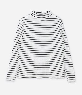 Blusa em Viscolycra com Gola Alta Curve & Plus Size