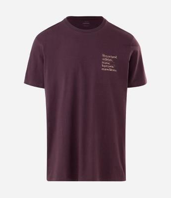 Camiseta Manga Curta em Algodão com Lettering Fibra Natural