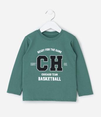 Camiseta Infantil com Estampa CH College – Tam 1 a 5/6 Anos
