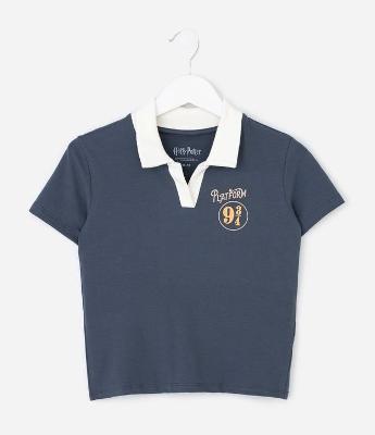 Camiseta Infantil Baby Tee com Estampa Plataforma 9 3/4 – Tam 7 a 16 Anos