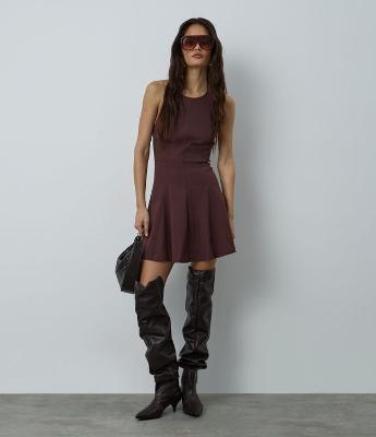 Vestido Frente Única Evasê em Bengaline