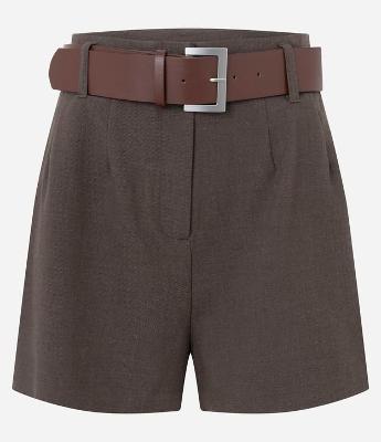 Short Alfaiatado em Tweed com Cinto