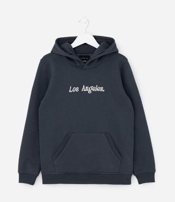 Casaco Infantil com Capuz e Bordado Los Angeles – Tam 5 a 14 Anos
