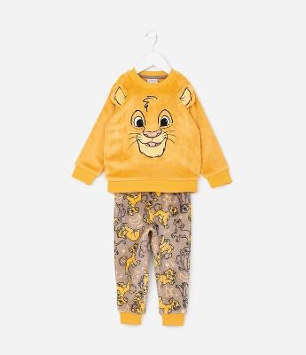 Pijama Infantil Rei Leão com Simba e Orelhas 3D – Tam 1 a 4 Anos