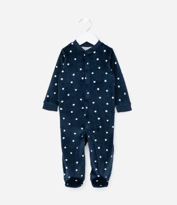 Macacão Infantil com Estampa de Estrelas – Tam RN a 18 Meses