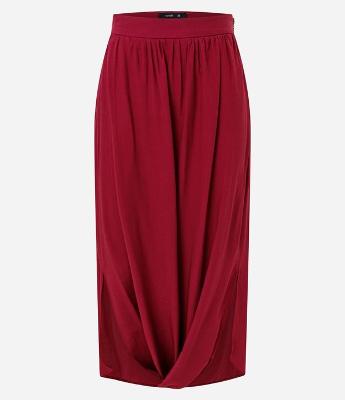 Saia Longa Balonê em Viscose com Cós Estruturado