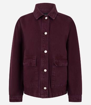Camisa Overshirt em Sarja com Bolsos Frontais
