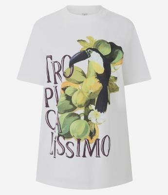 Blusa Regular com Estampa Tropicalíssima