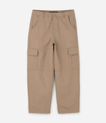 Calça Baggy Relaxed em Sarja Lisa