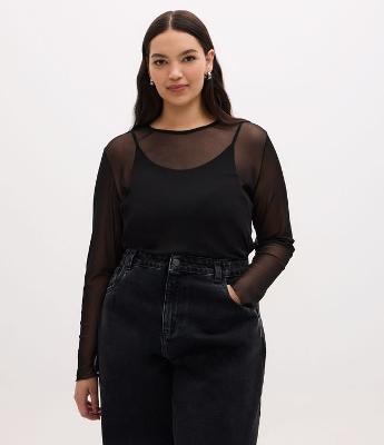 Blusa em Tule com Regata Curve e Plus Size