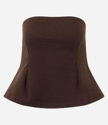 Blusa Tomara que Caia Peplum em Crepe