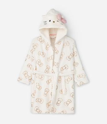 Roupão Infantil com Capuz 3D Hello Kitty – Tam 3 a 16 Anos