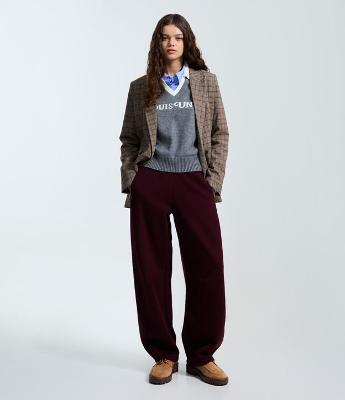 Calça Barrel de Moletom