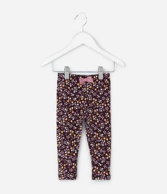 Legging Infantil com Estampa Floral Liberty – Tam 0 a 18 Meses