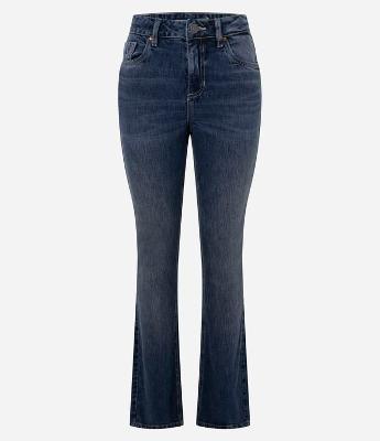 Calça Flare em Jeans com Cintura Média Five Pockets