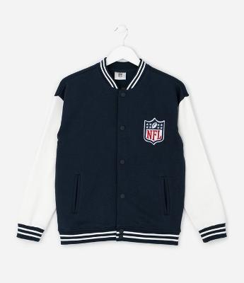 Casaco Infantil Bomber com Bordado da NFL – Tam 5 a 14 Anos