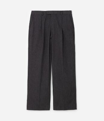 Calça Alfaiatada Wide Leg com Risca de Giz