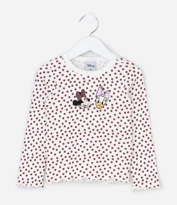Camiseta Infantil com Estampa Minnie e Margarida – Tam 1 a 5/6 Anos
