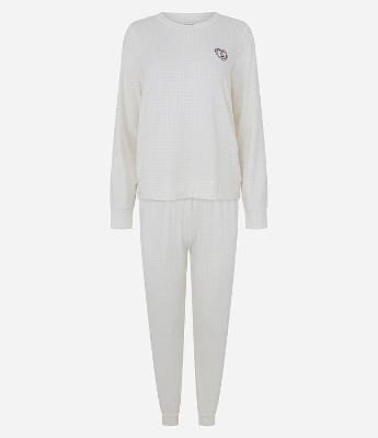 Pijama Longo Peach Touch com Estampa Xadrez