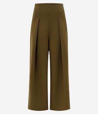 Calça Barrel em Moletom com Pregas