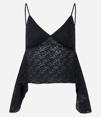 Blusa de Alcinha em Renda com Pontas Assimétricas