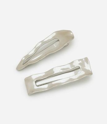 Kit 02 Presilhas de Cabelo com Formatos Orgânicos