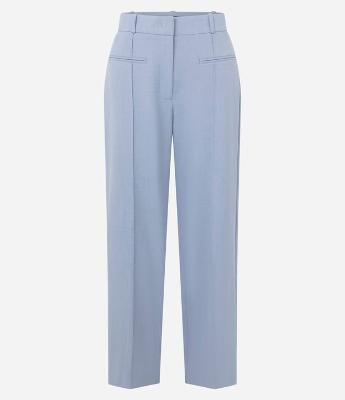 Calça Wide Leg de Alfaiataria com Recortes Frontais