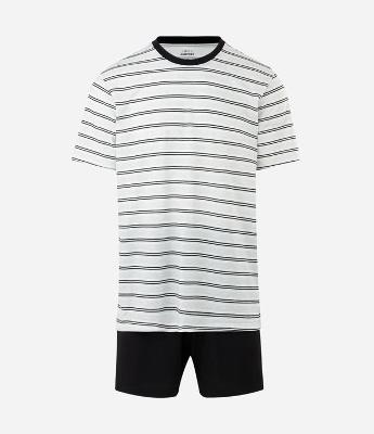 Pijama Curto Blusa Listrada e Short