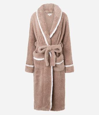 Robe Manga Longa em Sherpa com Viés Contrastantes