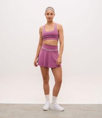 Short Saia Esportivo em Microfibra com Frisos Contrastantes