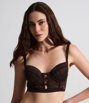 Sutiã Top Triângulo em Renda Floral